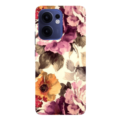 Oppo Reno13 FS Daisies and roses Transparent Silicone TPU Θήκη